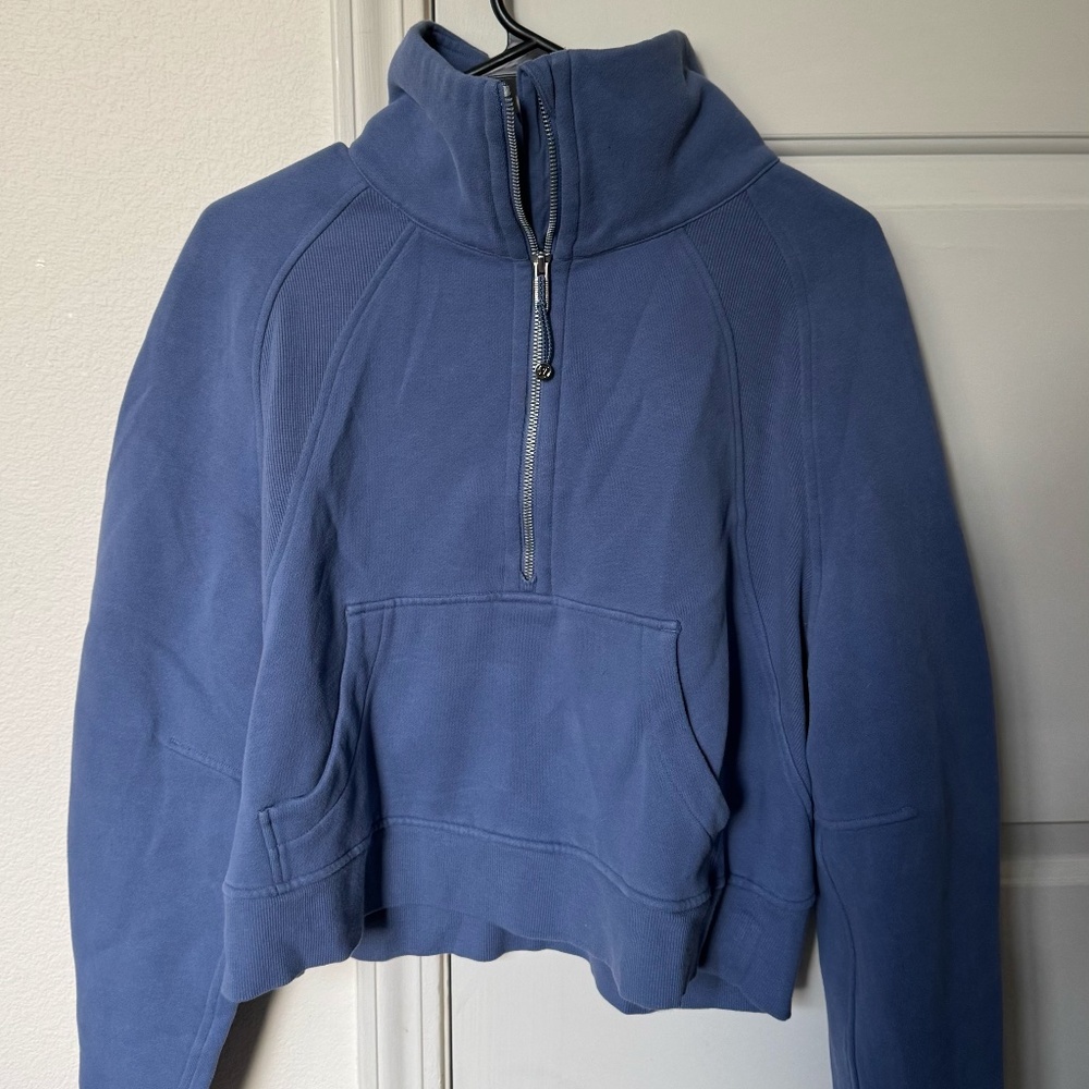 Lululemon Scuba Oversized Funnel-Neck Half-Zip - Blue (M/L)